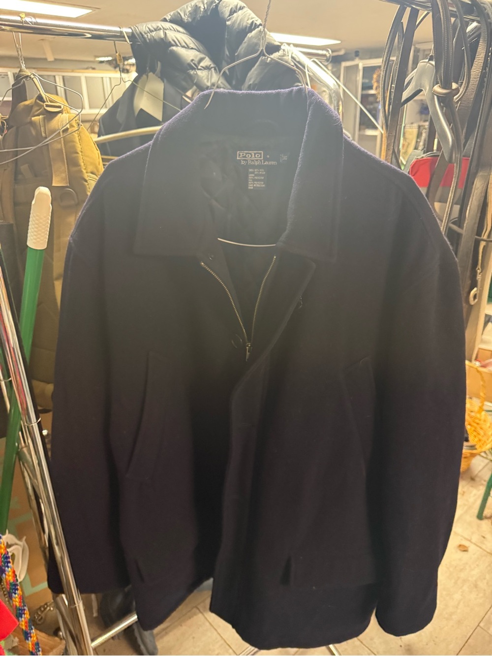 Ralph Lauren Polo Men’s Navy Wool Blend coat